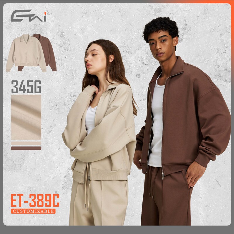 Etai Men's Clothing | Autumn and Winter Outer Boxy Zipper Jacket Men's Trendy Brand Customized High-End Couple Casual Jacket