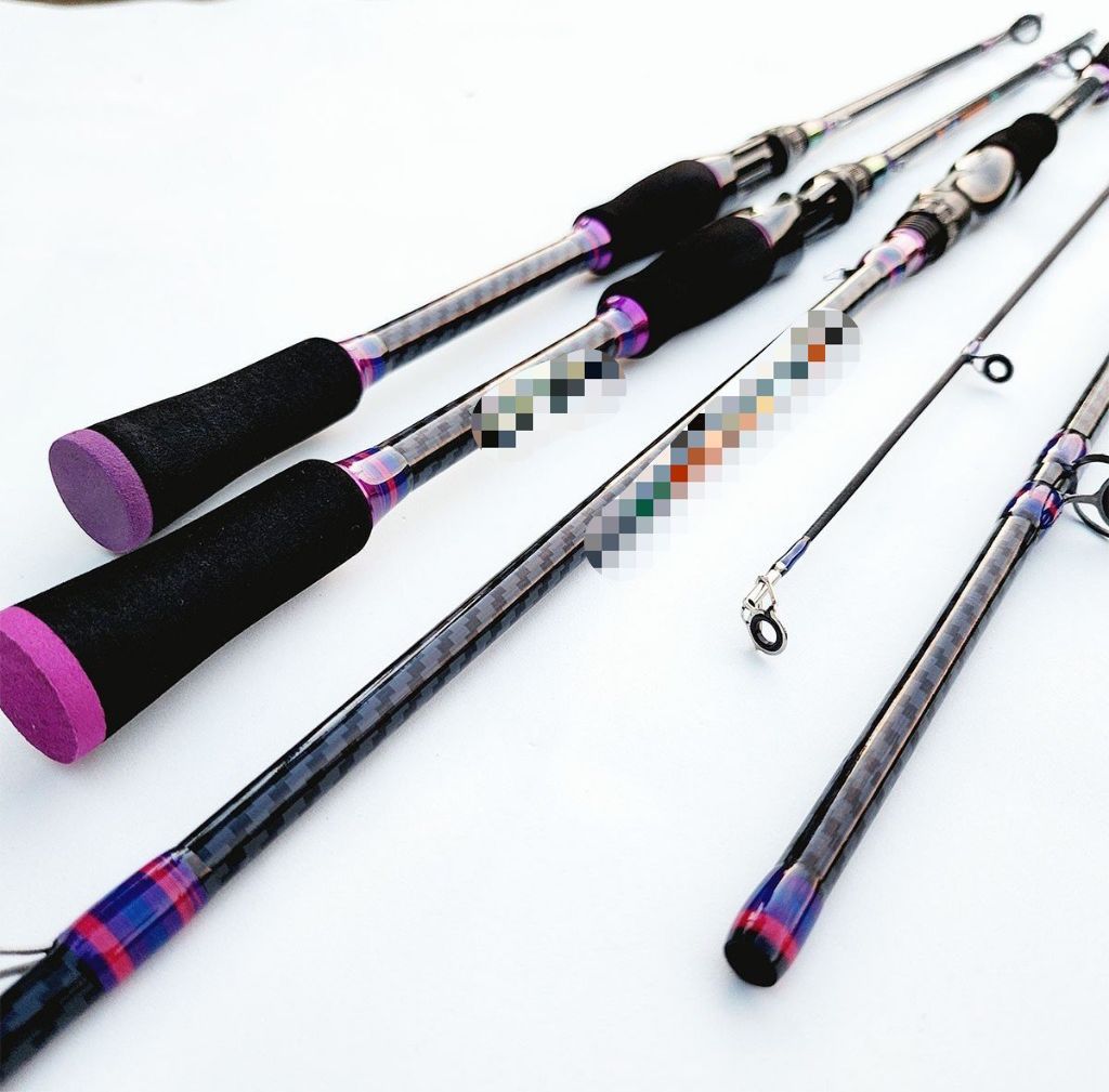 Colorido Luya Rod ML tiro largo súper duro mar Rod tapón de carbono mango de la pistola mango recto caña de pescar caña de lanzar artes de pesca transfronteriza