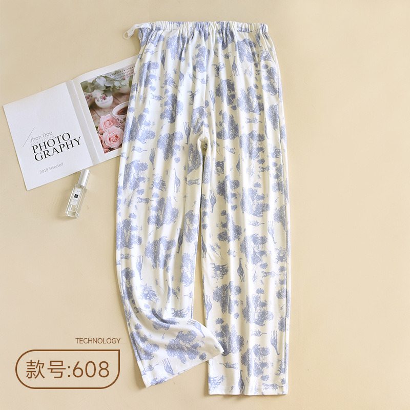 Chuxi Spring and Autum Type a Pure Cotton Adjustable Belt Confinement Pants 2025 Wholesale Breathable Pajamas for Pregnant Women