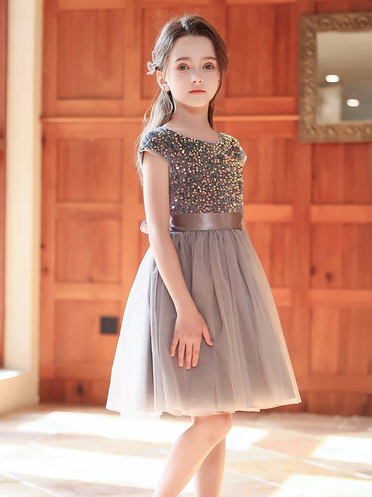 Vestido de niña Vestido de interpretación de piano para niños de alta gama Vestido de actuación de pasarela de cumpleaños de niña Vestido de niño grande