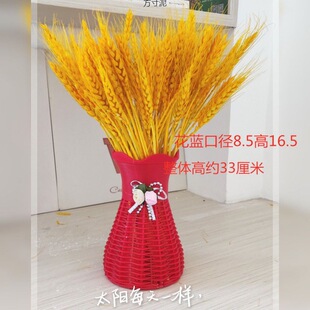 Wheat Ear Dried Flower Opening Barley Living Room Pastoral Decoration Ornaments Dried Flower Flower Flower Ornaments Wholesale for Wheat Ear Flower Blue Restaurant