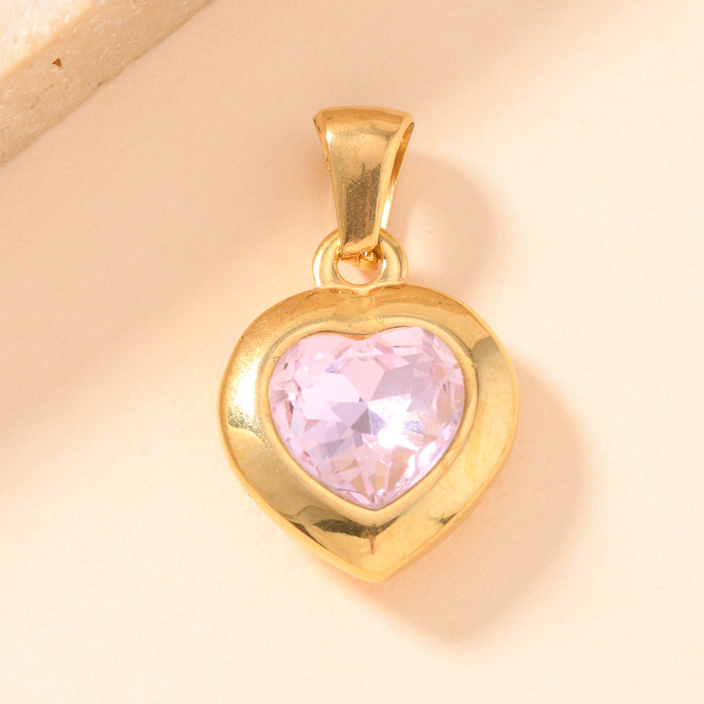 Colgante único transfronterizo nuevo estilo joyería de fundición de acero inoxidable amor circón colgante colgante único collar de bricolaje accesorios al por mayor