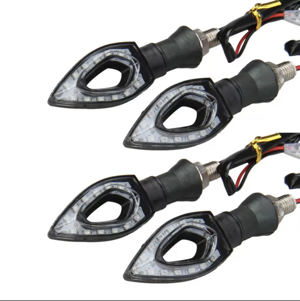 Fábrica al por mayor del sudeste asiático accesorios de modificación de motocicleta hueco en forma de corazón luz de dirección LED señal 12V universal