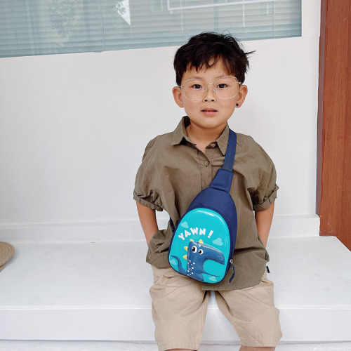 Childlike and cute dinosaur eggshell crossbody bag new style cute one-shoulder coin purse for boys and girls mobile phone bag children's chest bag