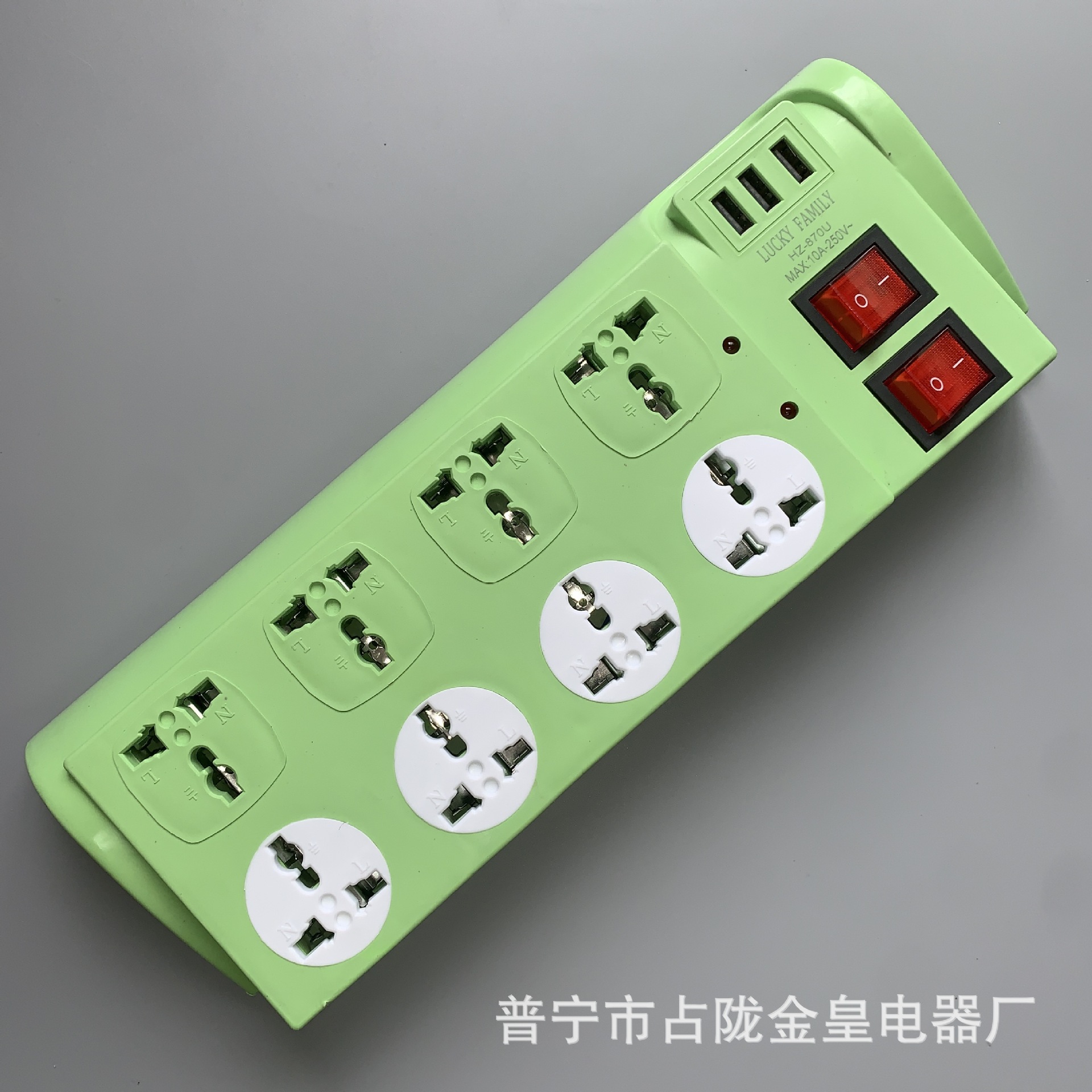 Doble interruptor con USB África doble fila de ocho bits enchufe fabricantes