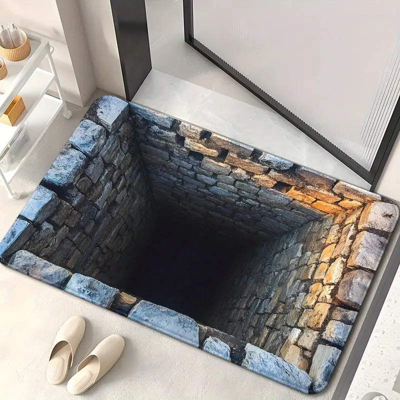 跨境陷阱3D立体视觉软硅藻泥地垫亚马逊浴室地垫吸水速干防滑垫|undefined