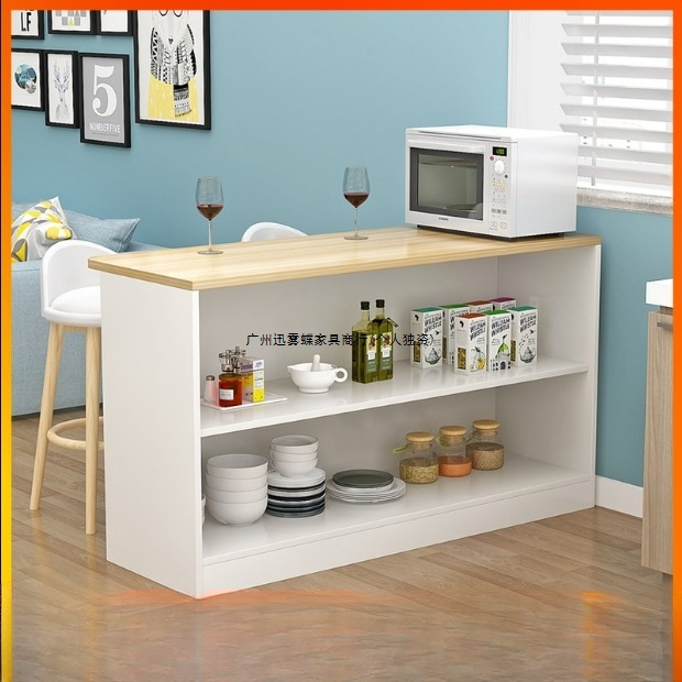 Home Wine Bar Table Multi-Functional Rounded Corner Kitchen Guest Restaurant Partition Cabinet Light Luxury Storage Console