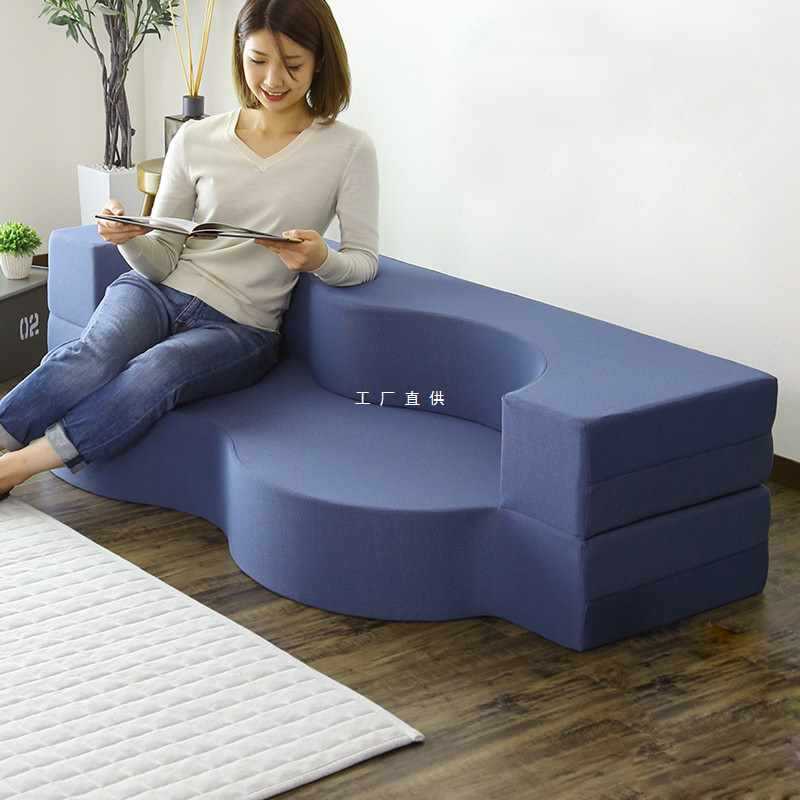 Wholesale foldable two-in-one sofa bed, small household minimalist multi-functional creative sofa, tech fabric linen, luxurious living room