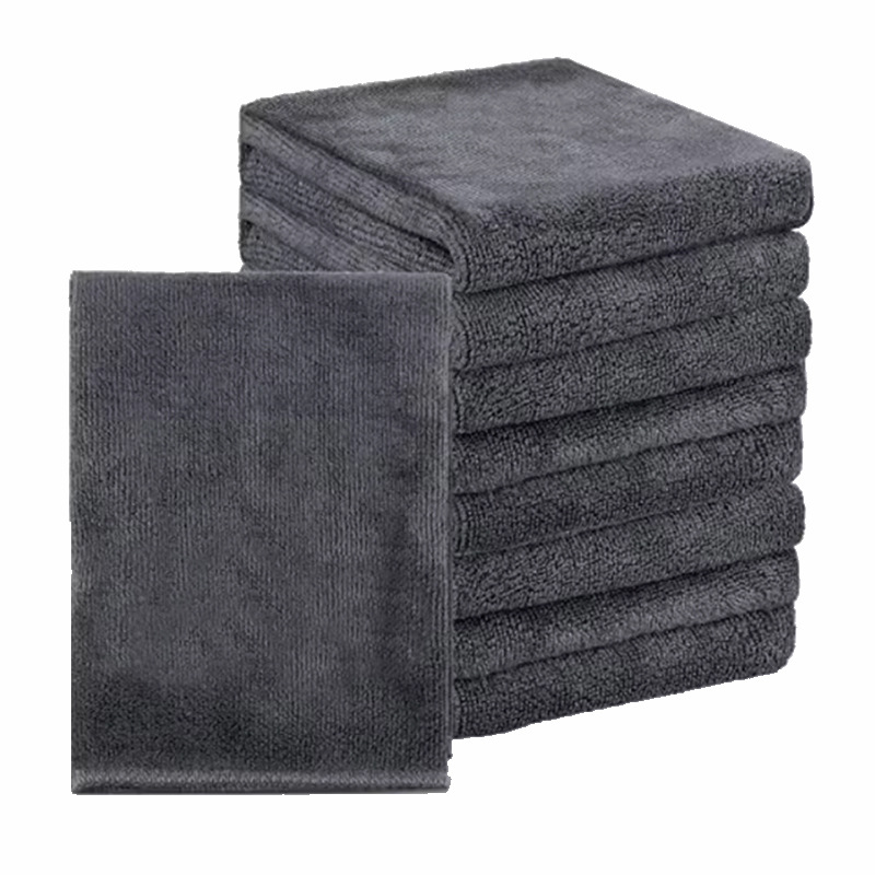 Toalla negra de microfibra transfronteriza 35*75 toalla de belleza absorbente de secado rápido toalla deportiva gris personalizada