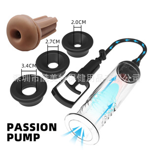 1 manual penis exerciser with 3 aprons and reverse mold, deluxe exerciser