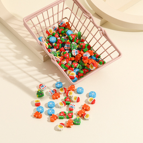 Creative Christmas Cartoon Mini Cross-border Eraser Student Prize Stationery Set Erases Cleanly Without Marking