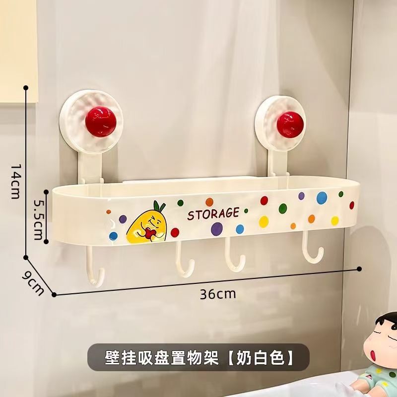 ドーパミン吸盤フック壁掛け多機能パンチフリートイレ洗面台化粧収納ラック浴室収納ラック|undefined