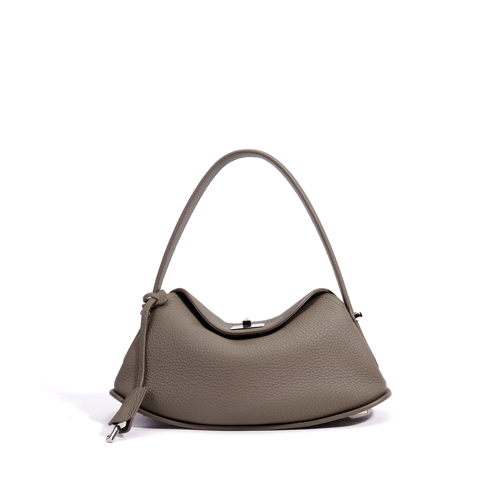 2026 Spring Collection Top Grain Cowhide Fashion Single Shoulder Women's Bag Simple Niche Handbag Genuine Leather Luxury Crossbody Bag - Thumbnail 6