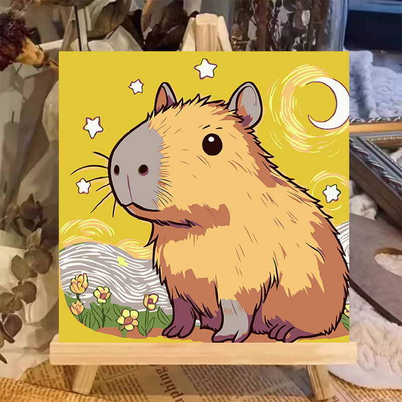 Pintura al óleo digital animal 20 * 20 dibujos animados pintados a mano para curar la pintura pintada a mano pintada al por mayor pintada a mano image 19