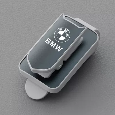 Car Sunglasses Sunglasses Card – Car Glasses Clip/Bill Clip - white-body-gray-surface-customizable-car-logologo
