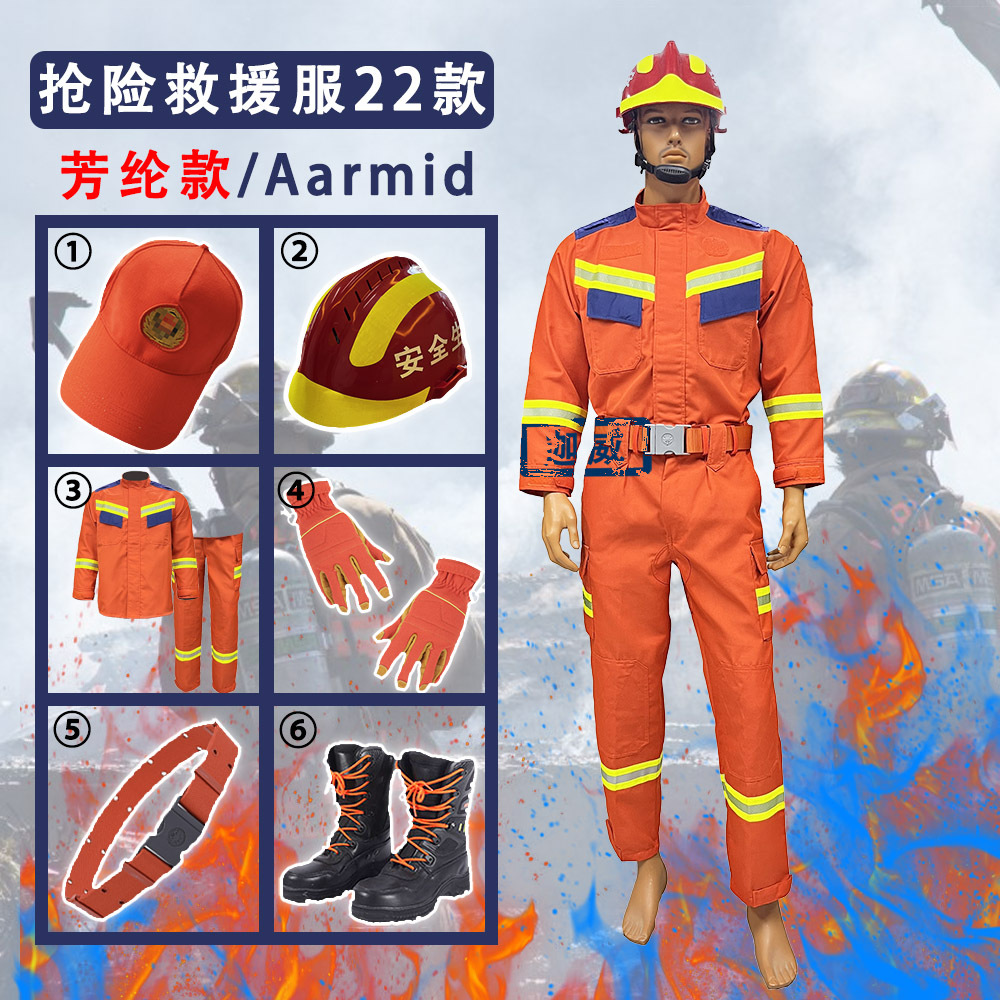 2022夏款芳纶矿山救护队隧道救援危化救援国家应急抢险救援防护服
