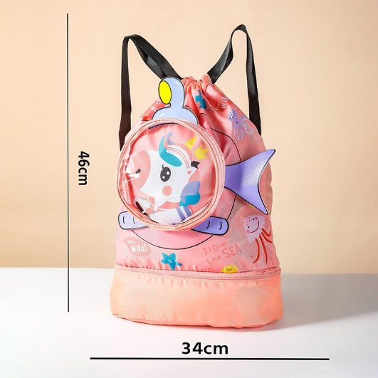 Swim bag-pink-unicorn-large-1 piece (bag)