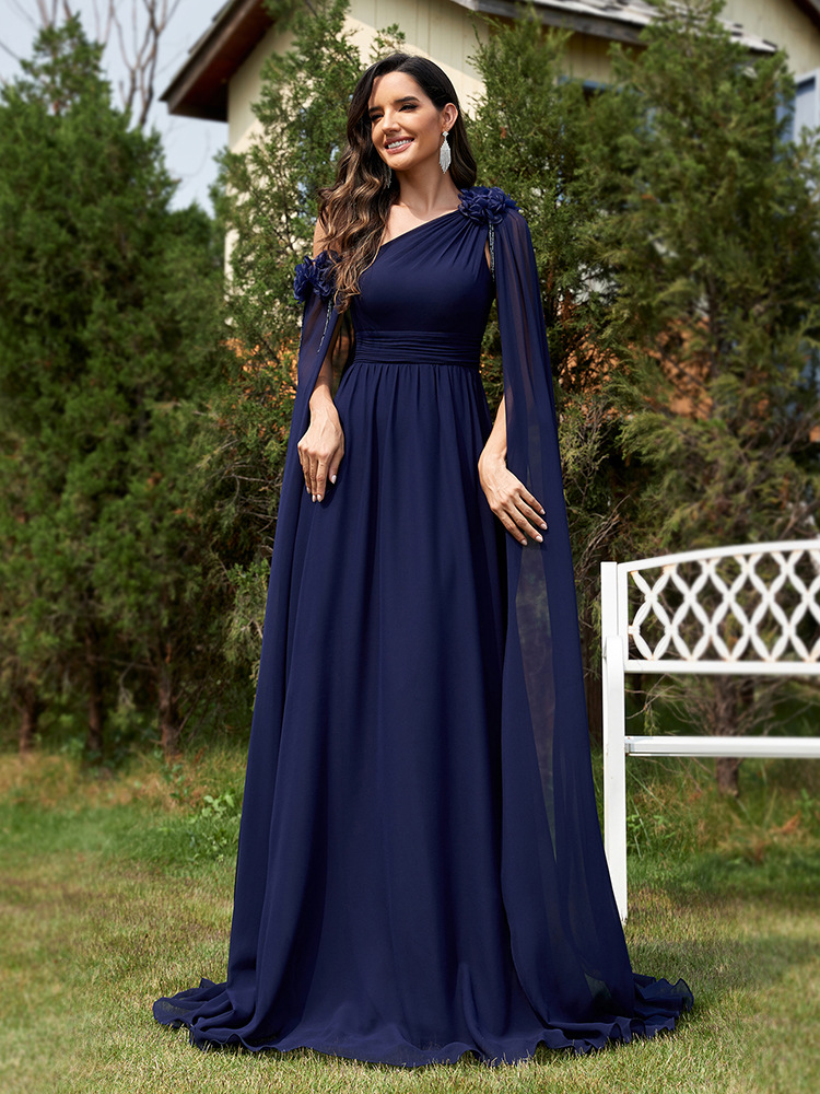 Elegant Women's A-line Chiffon Evening Dress For Formal Banquets_voghion.com