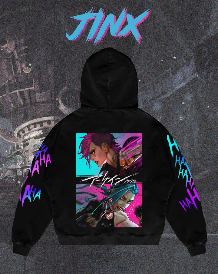 Liga Popular Arcane Jinx Graphic Hoodies All Anime Charact