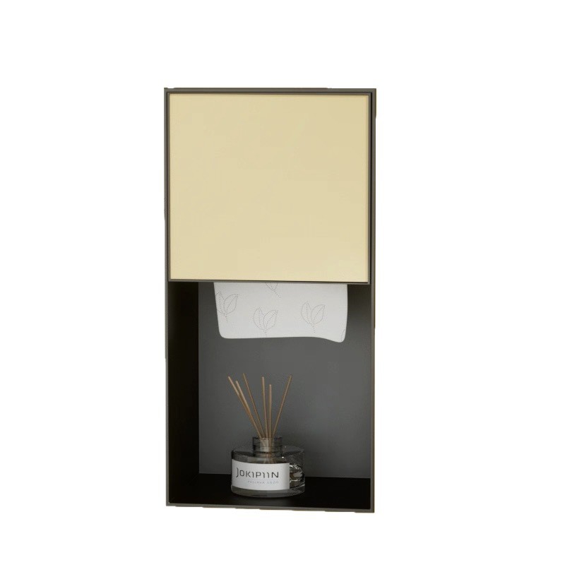 304 de acero inoxidable cubo de basura oculto caja de toallas nicho inodoro gabinete de metal incrustado se puede personalizar