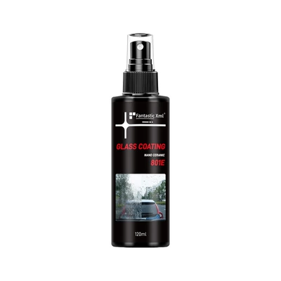 Nano Glass Coating Spray for Car Exteriors, Powerful Water Repellent for Front Windshield and Side Windows, Waterproof Coating, Anti-Fog and Rain Protection (Glass agent) - 120ml