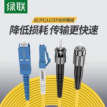 绿联光纤跳线成品单模单芯千缆尾纤家用预埋入户室内外SC-LC-ST-F