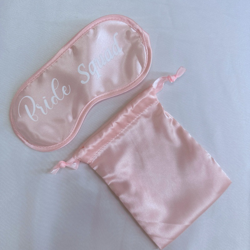 Máscara de ojo nupcial dama de honor regalo de boda bolsa de almacenamiento sombreado traje transpirable fabricante de máscara de ojo de regalo de aviación en stock