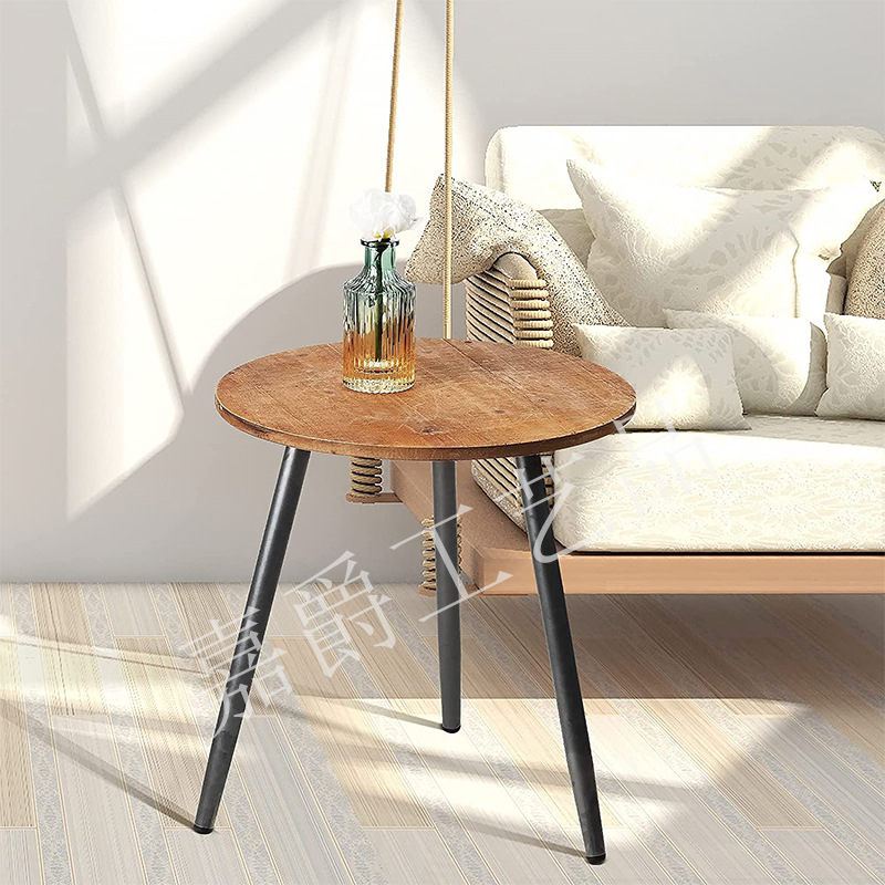Amazon hierro combinación de madera maciza montaje soporte de flores de una sola capa de pie estante de la olla interior sala de estar mesa redonda estante de almacenamiento