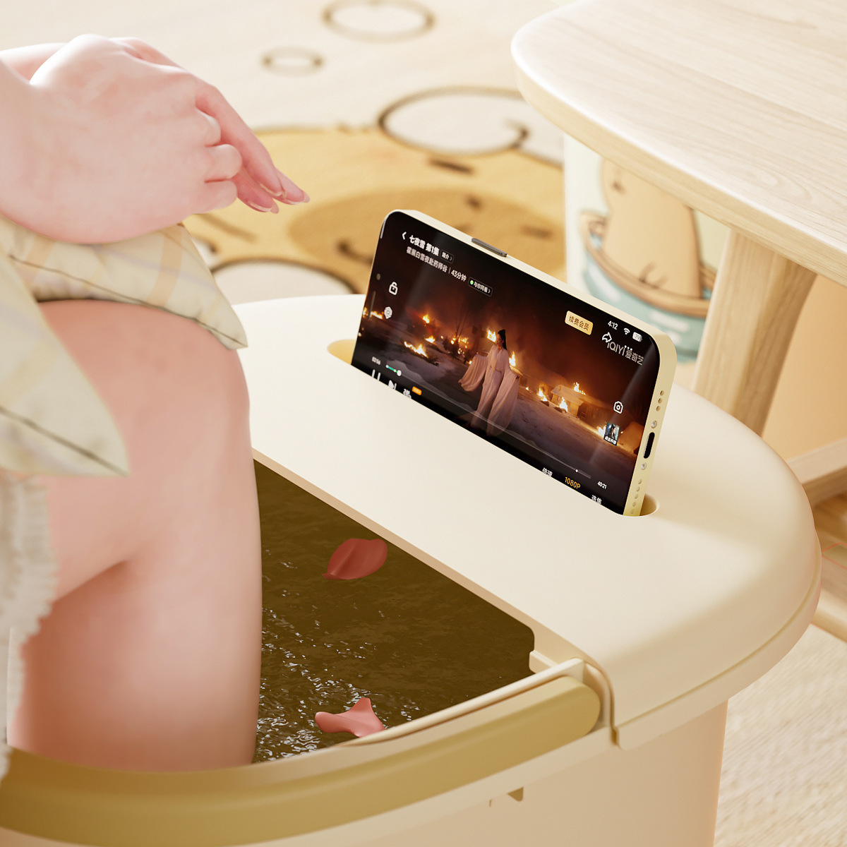 El hogar ha empapado los pies en cubos altos y profundos en el dormitorio de estudiantes, fumigación de rodillas, fumigación de pies, cubos de salud, baños de pies y lavabos de pies en otoño e invierno.