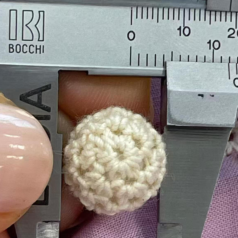 New Beige Wool Knitted Buttons DIY Skirt Shirt Buttons 12mm Knitted Wool Ball Mushroom Buttons