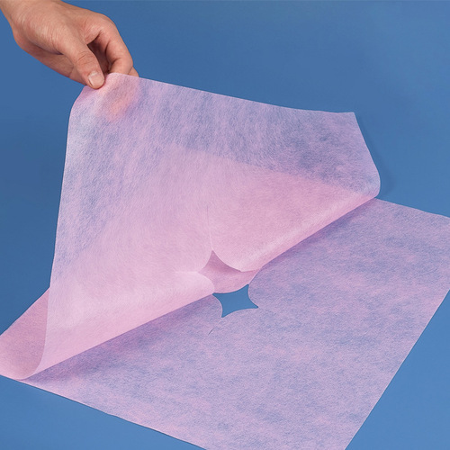 Beauty salon disposable cross towel body towel manufacturer wholesale beauty bedside mat non-woven fabric cross hole headrest towel