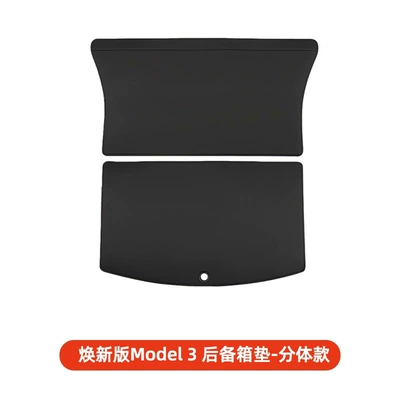Trunk Mat Model Y Front and Rear Trunk - refreshed-model-3-trunk-mat-2-piece-set-black