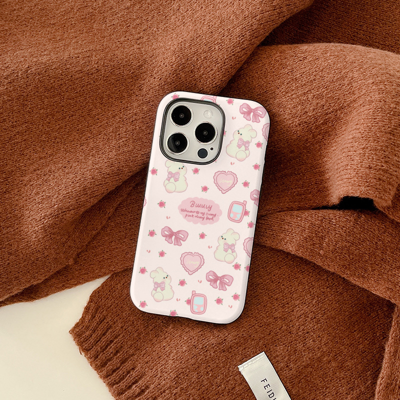 35g Weight iPhone Applicable Brands Phone Cases Classification Feilin Material Heart Shape, Bow Knot Pattern Cute, Sweet Style Feilin Heart Shape Bow Knot Cute Sweet Phone Cases Phone Accessories 7