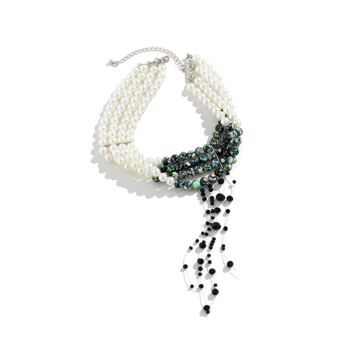 Perlen-choker Halskette Gothic Stil Blutstropfen Quasten-collier_voghion.com