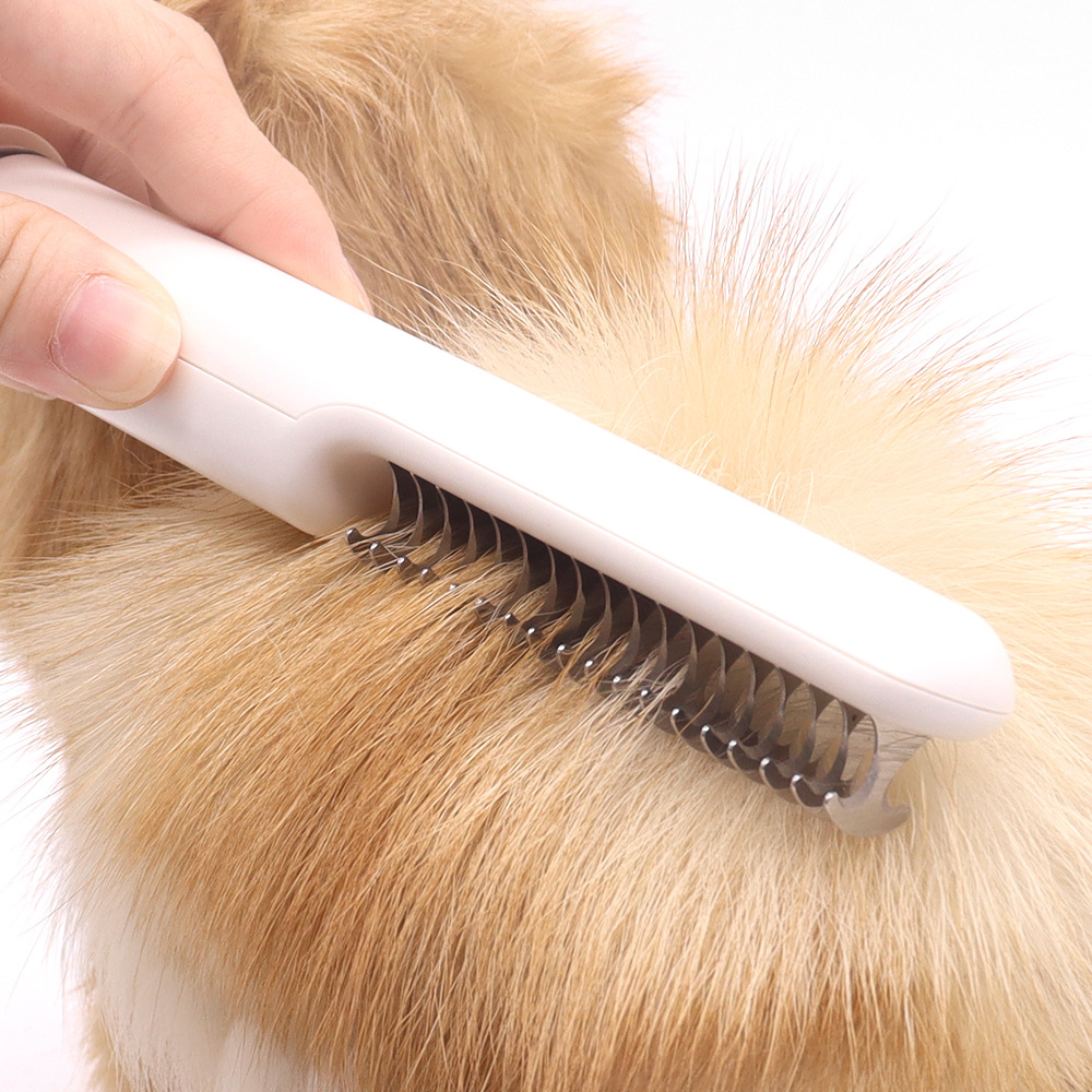 Nuevo peine de nudo abierto para mascotas, artefacto de peine de perro de acero inoxidable, peine de perro de pelo flotante, peine de pelo de gato al por mayor