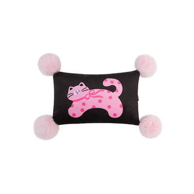 Seat Cushion, High-End Creative Cartoon: Seat cushion, seat cover - dutch-velvet-cat-headrest-black-bottom