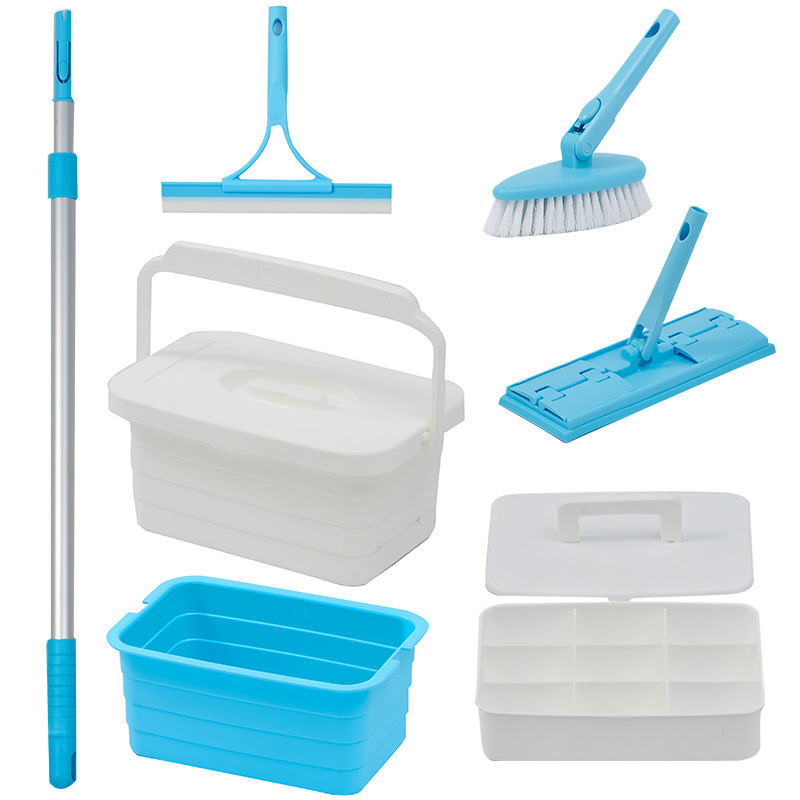 9-Square Box Set Steam Mop 89N Original Household Cleaning Tools Bucket Mop 7-Color Cloth