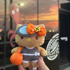卡通限定黑皮海女KT挂件毛绒公仔钥匙扣可爱HelloKitty书包挂饰品