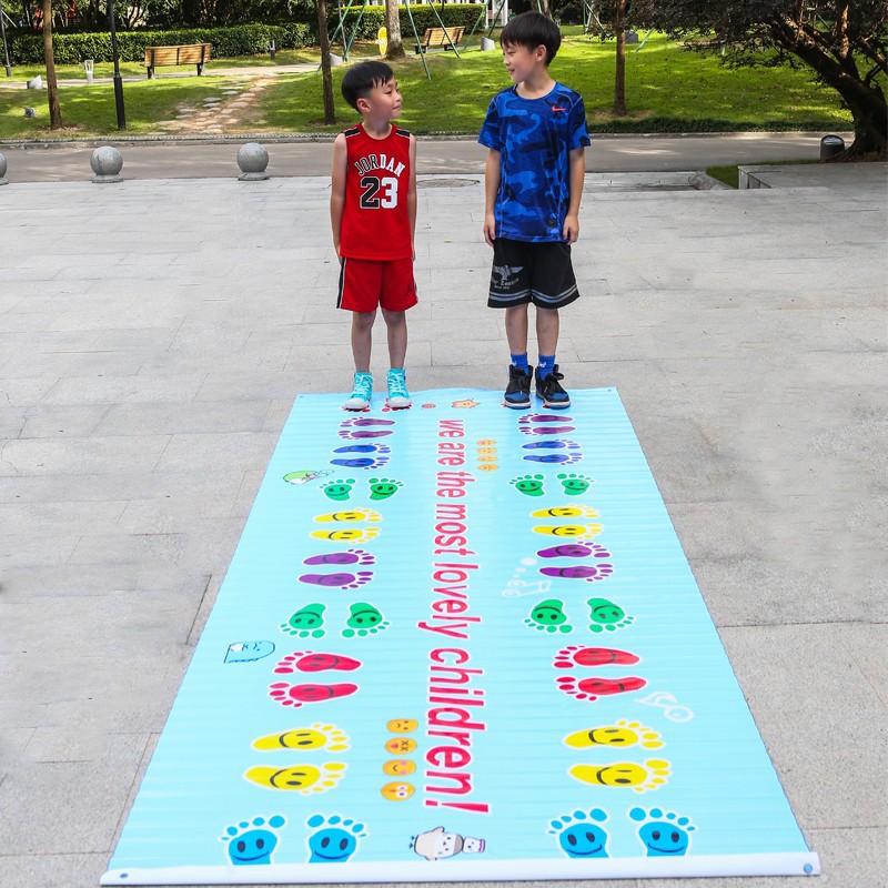Games fun hands and feet with hands and feet game mat outdoor group building team training development props