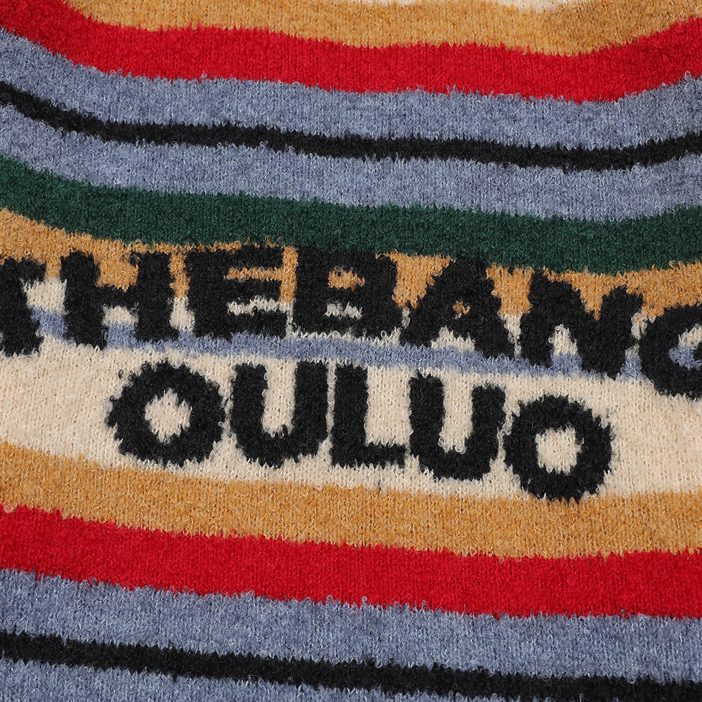 Striped Crewneck Sweater For Boys – Colorful Knit Pullover, Loose Fit & Street Style (S-XL)_voghion.com