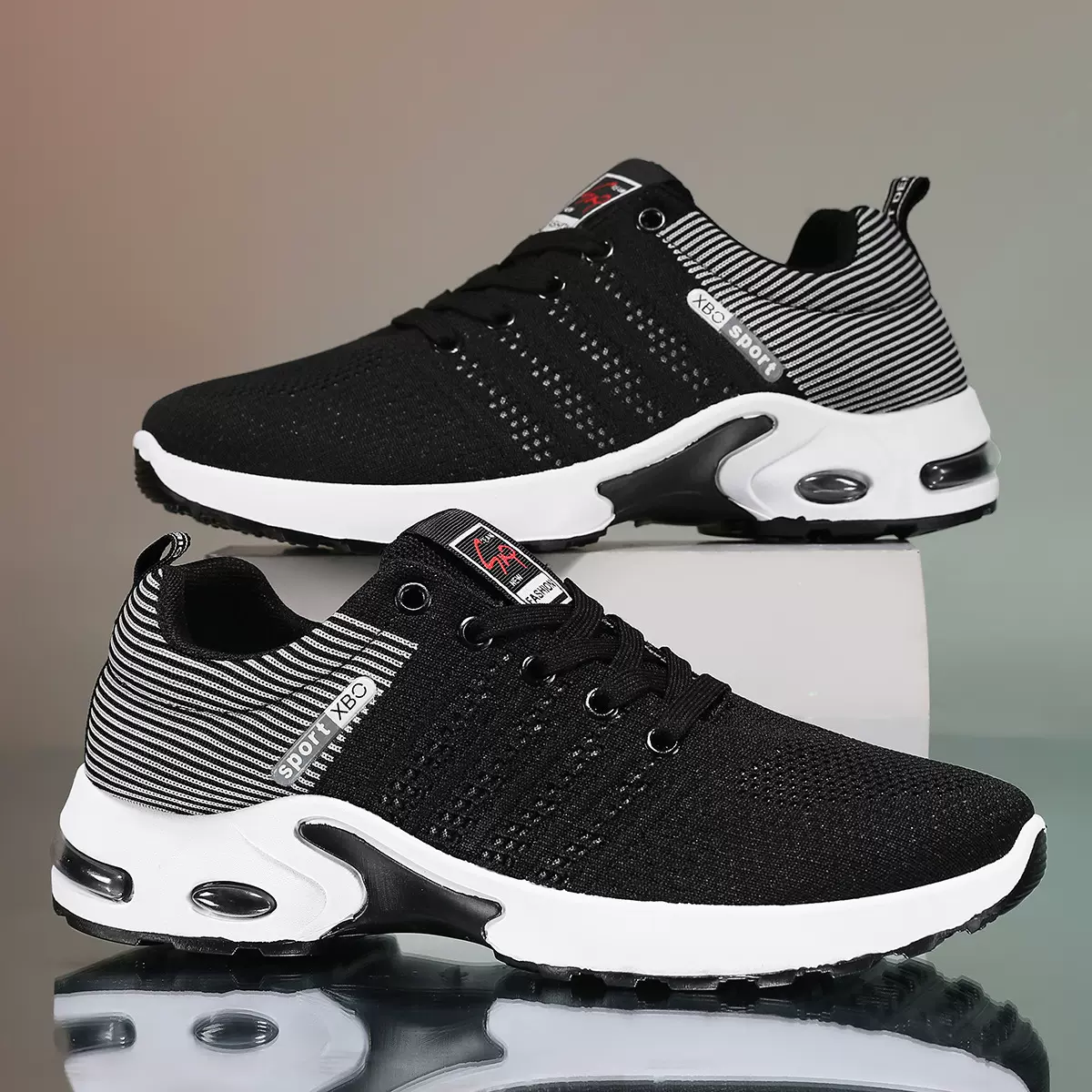 男鞋软底气垫跑步鞋跨境大码百搭男单鞋透气不臭脚运动休闲男鞋