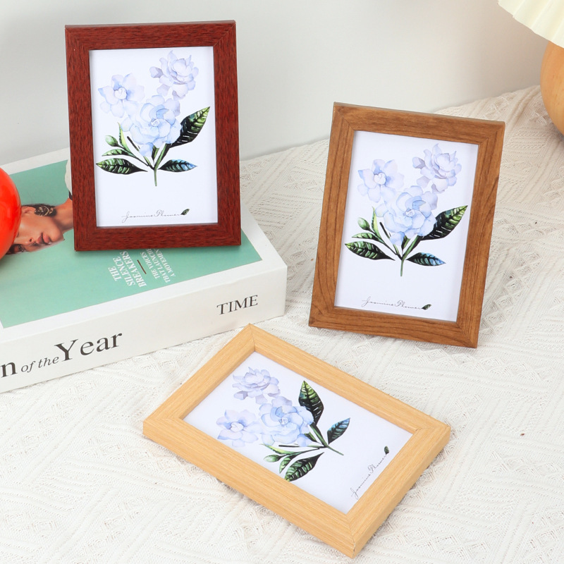 Simple wooden photo frame table 5 inch 6 inch 7 inch 8 inch 10 inch A4 picture frame wall Photo Wall photo studio photo frame wholesale