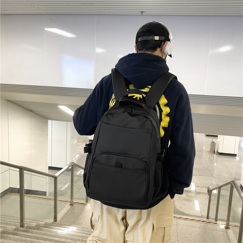 Mochila de nylon de los nuevos hombres mochila casual simple mochila estudiante ligero negocio de gran capacidad mochila de la computadora