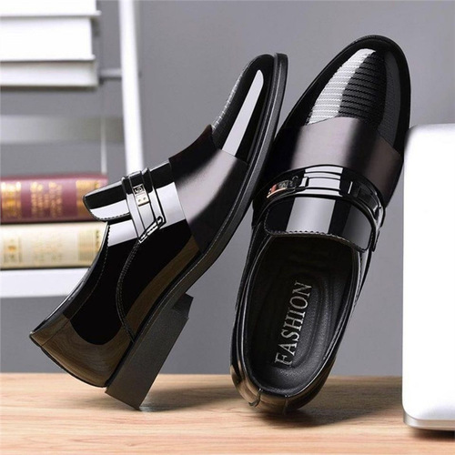 The Same Style Men's Formal Leather Shoes Business Casual Fashion Pointed Toe Slip-On Loafers