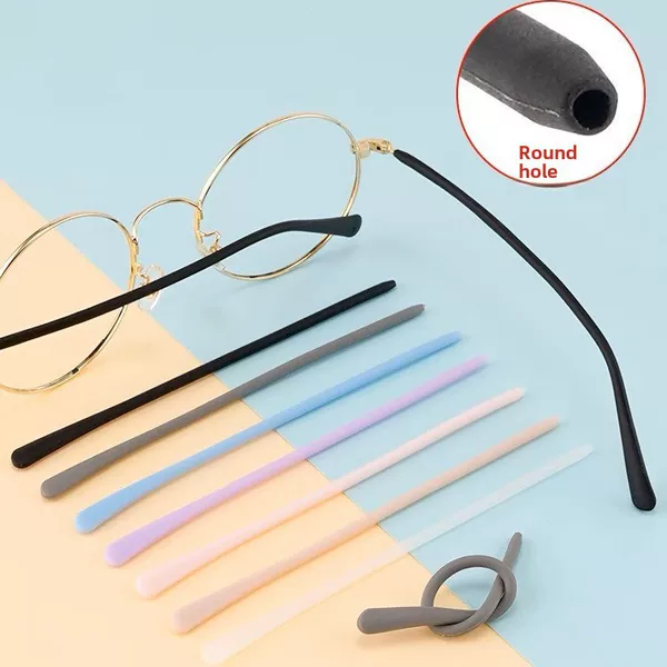 Eyeglass Frame Leg Covers, Universal for Round and Square Holes, Thin Legs, Silicone, Transparent, Non-Abrasive, Won'T Hurt Ears