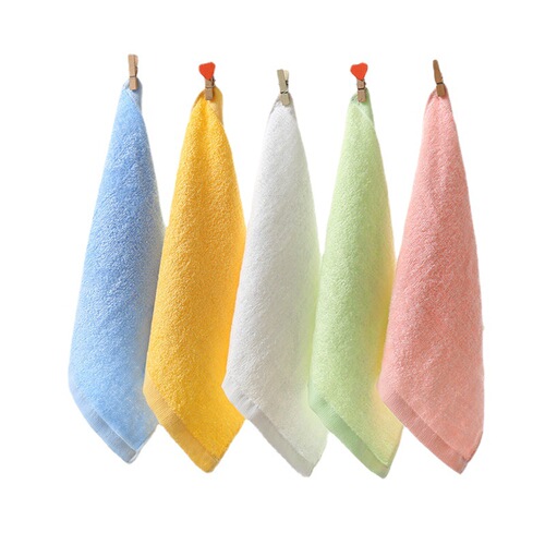 Bamboo fiber small square towel kindergarten small towel absorbent children's handkerchief baby face towel mouth towel wholesale factory