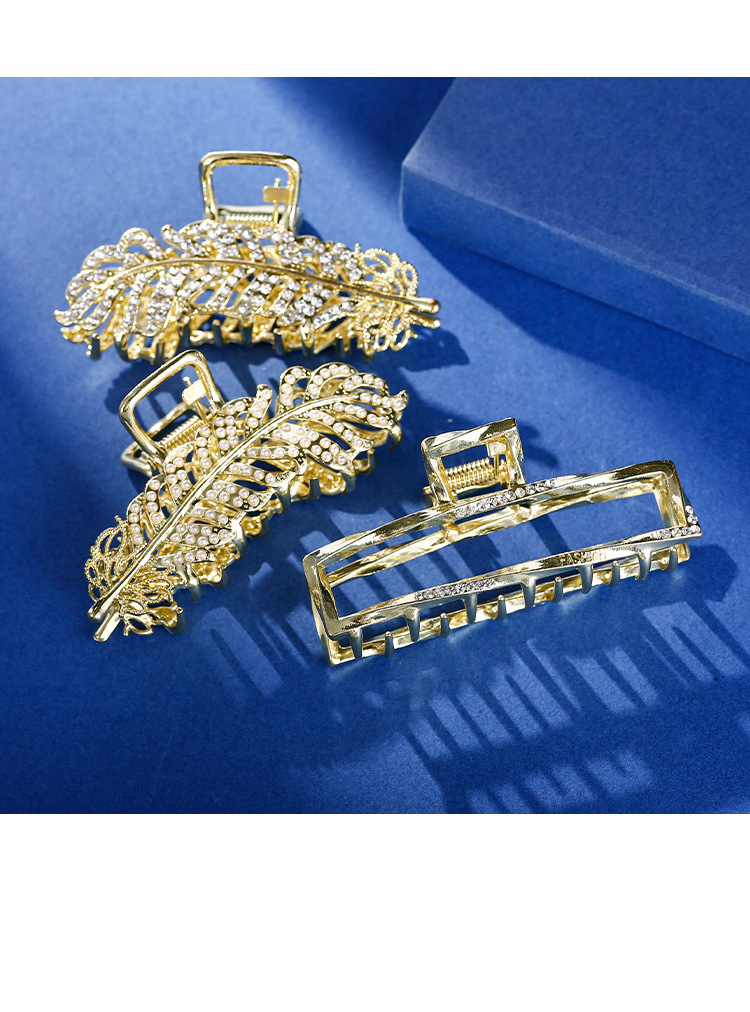 Leaves Pattern All Seasons Season Women's Gender Vintage Style, Classic Style Style Vintage Style Classic Style Women's Leaves Alloy Hair Claws