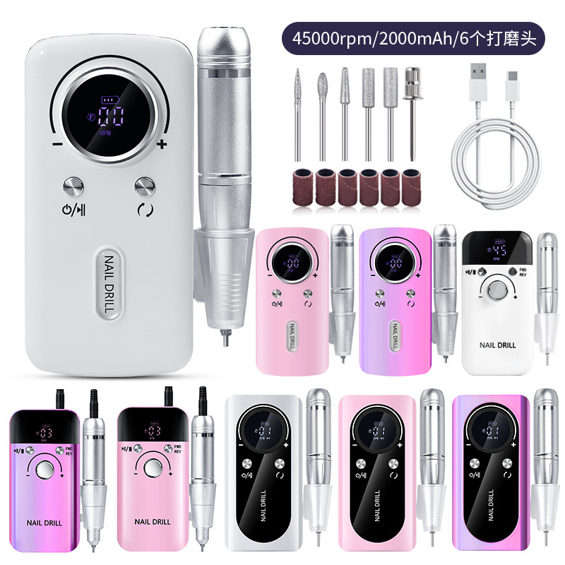 New rechargeable nail grinding machine electric nail remover nail grinding machine portable nail grinder for nail salon New rechargeable nail grinding machine electric nail remover nail grinding machine portable nail grinder for nail salon