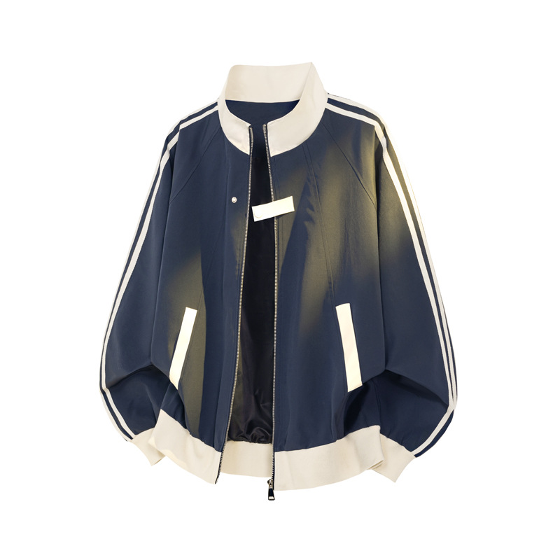 American Style Patchwork Sports For Men Winter Heavyweight Trendy Brand Versatile Couple High Street Cool Striped_voghion.com