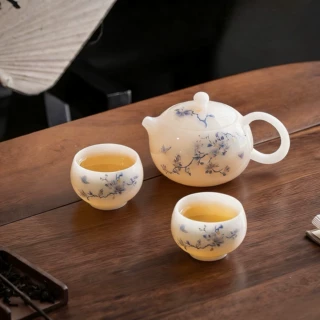 璞玉高档白瓷茶壶轻奢冰种白瓷家用办公室单个陶瓷泡茶壶功夫茶具